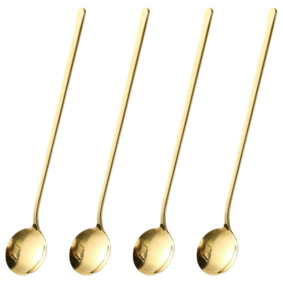 4 Uds cucharas de café cucharas para agitar cucharas de té cucharas de postre de hielo de acero inoxidable