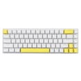 thumbnail image 2 of Teclado mecánico 68 teclas Retroiluminación RGB Teclado compacto con cable con interruptor azul para Windows para ANDROID PC Laptop Blanco Amarillo, 2 of 10