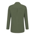 thumbnail image 6 of Women's Plus Size Cotton Linen Button Down Shirt, Collared Loose Fit Blouse, Classic Casual Tunic Top for Work, Daily Wear, Office and Relaxed Outfits Camouflage XXXXL, 6 of 9