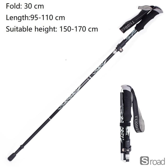 Bastones De Senderismo Plegables Ajustables De Aleación De Aluminio, Bastones De Trekking Ultraligeros De 5 Secciones Para Montañismo, Caminata Y Camping