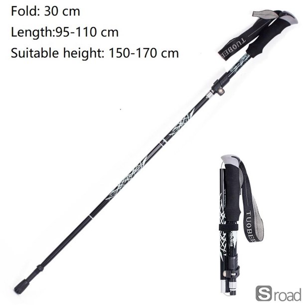 Bastones De Senderismo Plegables Ajustables De Aleación De Aluminio, Bastones De Trekking Ultraligeros De 5 Secciones Para Montañismo, Caminata Y Camping