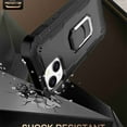 thumbnail image 6 of Dteck Back Case For Apple iPhone 13 Mini, Ring Stand Shockproof Hybrid Hard PC Soft Silicone Bumper Heavy Duty Shockproof Three Layer Drop Protective Girls Boy Cute Phone Case(Black), 6 of 6