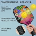 thumbnail image 2 of Pickleball Paddles Set Of 2, Fiberglass Surface, Tropical Jungle Print, 4 Balls & Bag, 2 of 5