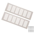 thumbnail image 1 of 2Pcs Cubierta de Ventilación para Puerta, 9.8" x 3.1" Rejillas Decorativas de Ventilación con Tornillos para Armario de Vestidor (Gris), 1 of 7