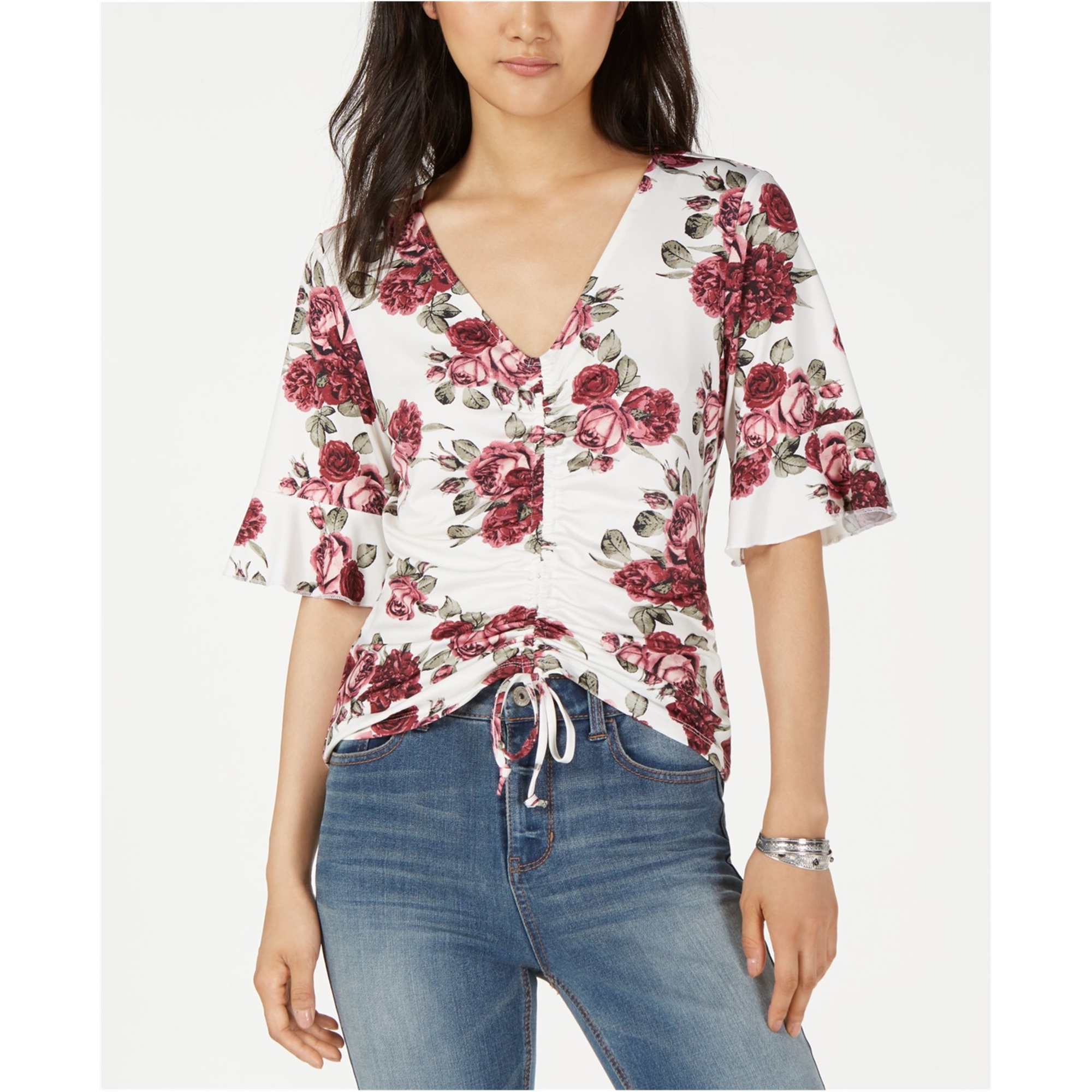 Ruched pullover blouse Clearance