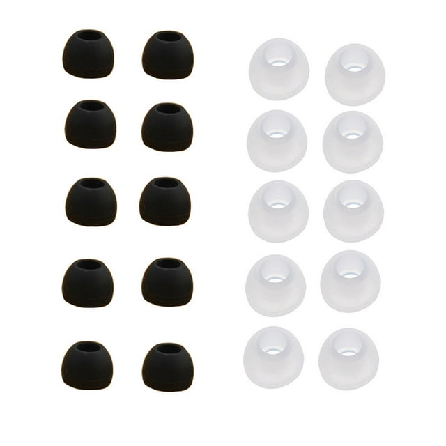 Daisyyozoid Wholesale 10 Pairs Medium Size Clear Silicone Replacement Ear Buds Tips For Sony Phillips