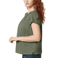 thumbnail image 3 of Ella Moss Womens Eyelet Top Olive 60% Cotton/40% Modal Small, 3 of 4