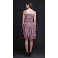 thumbnail image 2 of Bimba Robe Cocktail au-Dessus du Genou Smockée Florale pour Femmes Robe d'Été Fluide-Large, 2 of 5