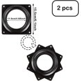thumbnail image 2 of Qucyy Square Turntable Bearings 2 Pack 6 Inch Steel Swivel Bearing Turntable Lazy Susan Hardware Base Parts Kit for Holding Tray Kitchen Cabinet Craft Projects (6 Inch), 2 of 5