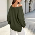 thumbnail image 4 of BUIGTTKLOP Sweatshirts for Women Oversized Long Sleeve Shirts V Neck Side Slit Pullover Cozy Tops Fall Winter Fashion Outfits, 4 of 8