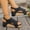 Black, variant on Women's the slope and thick sole Sandals – Platform Wedges Summer Comfort Casual shoes
