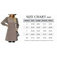 thumbnail image 4 of TEMOFON Women Sweater Dresses for Fall WinterWomen's Knit Dress Long Sleeve Casual Crew Neck Tunic Dresses with Pockets, 4 of 8