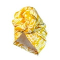 thumbnail image 1 of XASZHN Womens Velvet Headscarves Exaggerated Floral Bouquets Decorative Yellow One Size, 1 of 3
