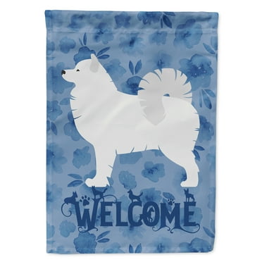 Carolines Treasures CK6186CHF Samoyed Welcome Flag Canvas House Size Large multicolor