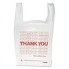 Inteplast Group "Thank You" Handled T-Shirt Bags 11 1/2 x 21 Polyethylene White 900/Carton THW1VAL
