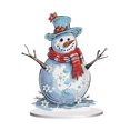 thumbnail image 1 of Adornos Diamantes Con Puntos JShteea Serie Snowman Festival diamante Cristal Una Cara, 1 of 9