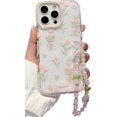 thumbnail image 1 of Funda de teléfono JANDM para iPhone 16 Pro Max con correa de flores, 1 of 9