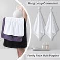 thumbnail image 4 of Jessy Home 12 Pack White Hand Towel Set 16"x31" Soft Highly Absorbent Quick Dry Bathroom Bath Hand Towels Microfiber Plush Towels, 4 of 7