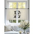 thumbnail image 4 of Letter E Semi Sheer Window Curtains 45 Inches Long, Monogram Words Rod Pocket Voile Silky Chiffon Curtain Light Filtering Drapes for Living Room, Kitchen, Bedroom, 52"x45", 2 Panels, 4 of 9