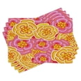 thumbnail image 1 of Ambesonne Floral Place Mats Set of 4, Funky Vibrant Flowers, Standard Size, Yellow Pink Orange, 1 of 6