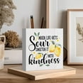 thumbnail image 4 of Zomyto 5"x5" Summer Decorations for Home, Summer Decor, Summer Sign, Lemon Sign Lemon Kitchen Decor -When Life Gets Sour Sweeten Sign, 4 of 6