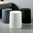 thumbnail image 2 of QIUYI Small Trash Can with Swing Lid Round Garbage Can for Kitchen, Bedroom, Home Office, Craft Room, Dorm Room, Powder Room, Bathroom Trash Bin (Black (2.1 Gal)), 2 of 7