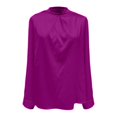 thumbnail image 4 of Razzly Women's Casual Short Sleeve T Shirt Soft Breathable Basic Tee Stylish Fit Comfortable Everyday Wear Loose Fit Neck Top(Purple,M), 4 of 4