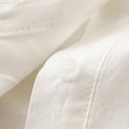 thumbnail image 4 of ATOYSOY Women's Turn Down Collar Pleated Tops Fall Loose Cotton Lined Shirts Casual Trendy Button Sewatshirts Long Sleeve Blouses Spring Pullovers Workout White XL, 4 of 6