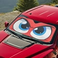 thumbnail image 3 of KUIFORTI Extra Large Windshield Sun Shade Angry Eyes Car Shades for Front Windows Fun Sun Visor for Car, SUV, Truck, Van, Blocks Heat and Sun, Foldable Sun Shield That Keeps Your Vehicle Cool, 3 of 5