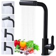 thumbnail image 1 of Grifo de Cocina en Cascada con Rociador de 4 Modos, Llaves Mezcladora de Acero Inoxidable, Giratorio 360° y Extraíble, Grifos Cocina Llave Tarja Cocina para Fregaderos y Lavabos de Baño, 1 of 7