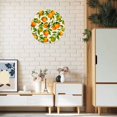 thumbnail image 2 of Wall Clock Orange Fruit Clocks PVC Silent Non-Ticking Battery Operated Decorative Flower Green Leaves Branches Round Clock for Home Living Room Kitchen Bedroom Office School Wall Decor 10 Inch, 2 of 9