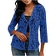 thumbnail image 3 of TaTaai Womens Lightweight Open Front Blouse Long Sleeve Loose Fit Summer Cardigan Mesh Cover Up Casual Beachwear Gift, 3 of 8