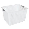 thumbnail image 1 of Sterilite Deep Ultra Plastic Storage Baskets w/ Handles, White, 30 Pack, 1 of 5