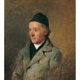 thumbnail image 3 of Friedrich August Matthias Gauermann 12x13 Black Modern Framed Museum Art Print Titled - The Painter Jakob Gauermann, the Father of the Artist (1833), 3 of 5