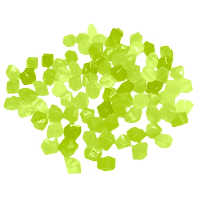 100-Pieces Glow In The Dark Pebbles Luminous For Garden Fish Tank Outdoor DIY Luminous Stones, Mint Green