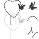 thumbnail image 2 of 2 enrejados para plantas trepadoras en maceta de metal con forma de corazón., 2 of 6