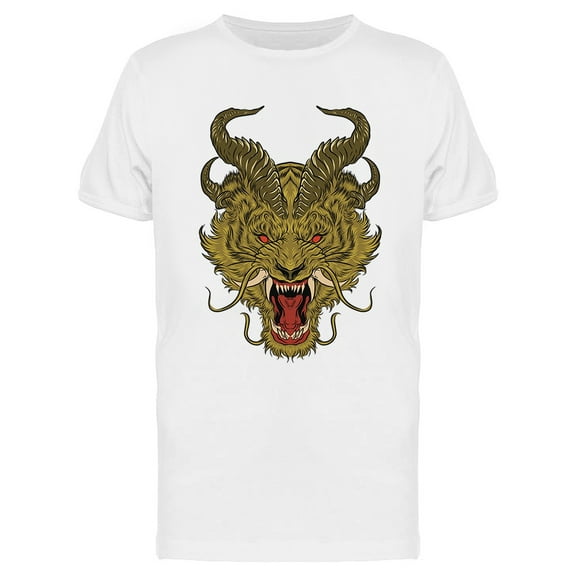 Big Dragon Tiger Head Design T-Shirt Men -Image by Shutterstock, Male x-Large