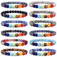 thumbnail image 2 of Pulseras y brazaletes de Chakra de piedra Natural para hombres, pulsera de equilibrio de Yoga, abalorio Ojo de Tigre, Nueva joyería de oración de Buda, 2 of 4
