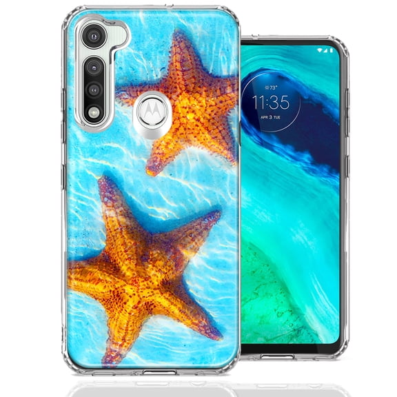 MUNDAZE For Motorola Moto G Fast Ocean Starfish Design Double Layer Phone Case Cover