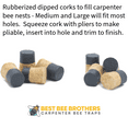 thumbnail image 5 of Best Bee Brothers Hand Dipped Wooden Corks, 8 Pieces, Carpenter Bees, 5 of 8