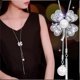 thumbnail image 1 of Collar de cadena larga de lana con flores coreanas, moderno, combinable con todo, ropa de otoño e invierno, accesorios Sufu, colgante, 1 of 6