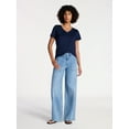 thumbnail image 4 of Time and Tru Women's Wide Leg Utility Trousers, 31" Inseam, Sizes 0-20, 4 of 6