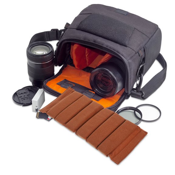 UPGRATOR 2Pcs Lightweight Brown Camera Bag Insert Cushion for Travel and Outdoor Use