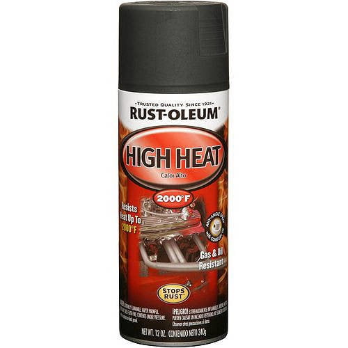 Black Rust Oleum Automotive High Heat Protective Enamel Flat Spray Paint 12 Oz Com - Rustoleum High Heat Paint Colours