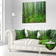 thumbnail image 2 of Designart Green Wild Forest with Dense Trees - Forest Throw Pillow - 18x18, 2 of 4