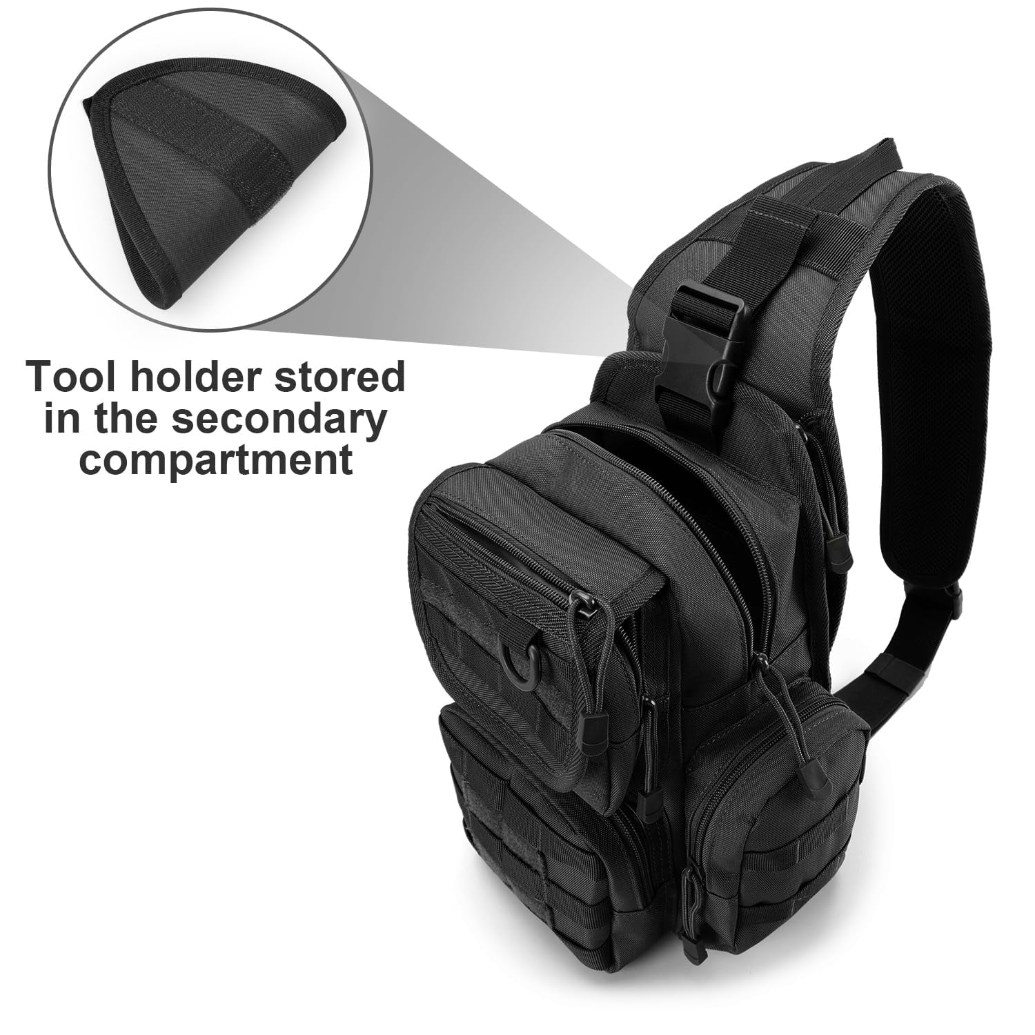G4Free Sling Bag Pack with Adjustable Holder Small Crossbody Shoulder Backpack for Men Women