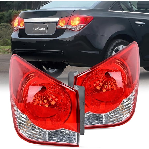 Nilight Taillight Assembly Compatible with 2011 2012 2013 2014 2015 Chevy Cruze 2016 Limited Outer Tail Light OE Style Rear Lamp Replacement Driver and Passenger Side