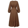 thumbnail image 5 of HJYCHN Elegant Women Long Sleeve Pullover Abaya Dress for Daily Prayer Wear and Fashion Long Dress Coffee S, 5 of 7