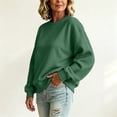 thumbnail image 5 of Crew Neck Sweatshirts Women Long Sleeve No Hood Pullover Sweatshirts Fall Causal Loose Sweatshirts, M, 5 of 6