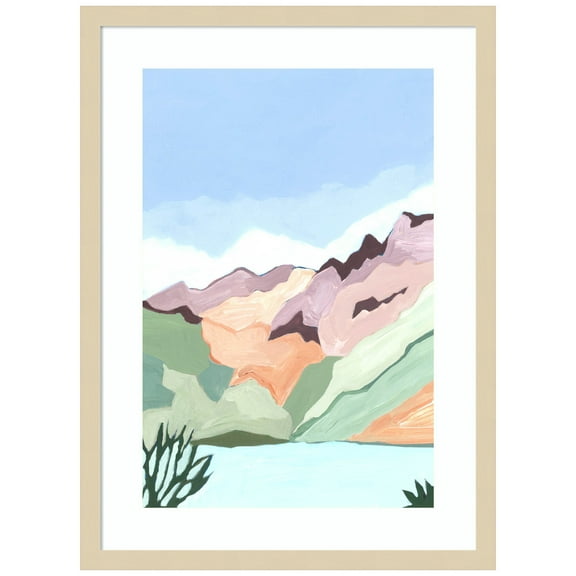 Amanti Art Mountains II Wood Framed Wall Art Print
